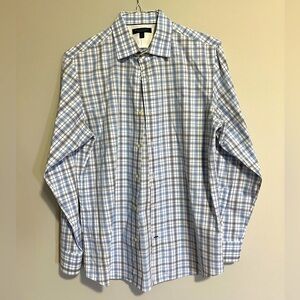 Banana Republic non-iron slim fit button down shirt men’s medium blue/white